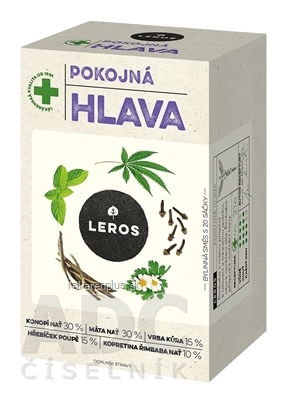 LEROS POKOJNÁ HLAVA bylinná čajová zmes, nálevové vrecká 20x1,5 g (30 g)