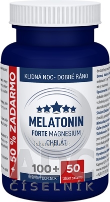 MELATONÍN FORTE MAGNESIUM CHELÁT - Clinical tbl 100+50 zdarma (150 ks)