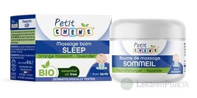 Petit CHENE Massage balm SLEEP masážny balzam pomarančový kvet - levanduľa 1x40 ml