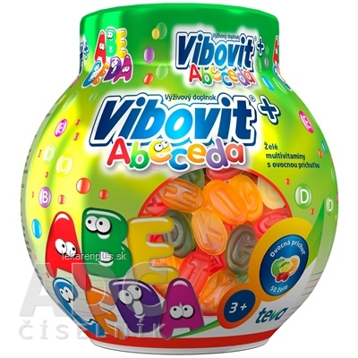 VIBOVIT+ ABECEDA želé multivitamíny s ovocnou príchuťou (inov. 2024) 1x200 g