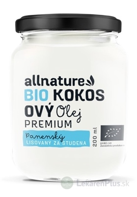 Allnature BIO KOKOSOVÝ olej PREMIUM 1x200 ml