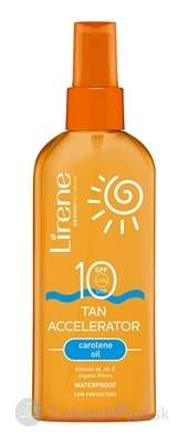 Lirene TAN ACCELERATOR SPF 10 urýchľovač opálenia s karoténovým olejom 1x150 ml