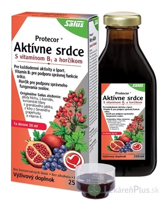 SALUS Protecor Aktívne srdce bylinné tonikum 1x250 ml