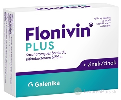 Flonivin PLUS cps (Saccharomyces + Bifidobacterium + zinok) 1x60 ks