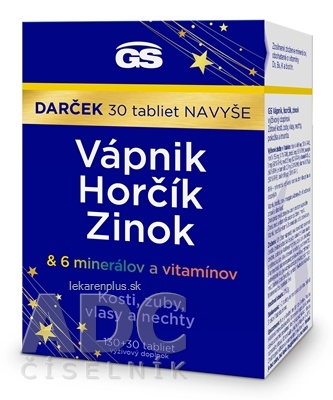 GS Vápnik, Horčík, Zinok Darček tbl (inov.2024) 130+30 navyše (160 ks)