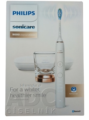 Philips Sonicare DiamondClean 9000 RoseGold elektrická sonická zubná kefka (HX9911/94) s nabíjacím puzdrom a pohárom, ružová, 1x1 set