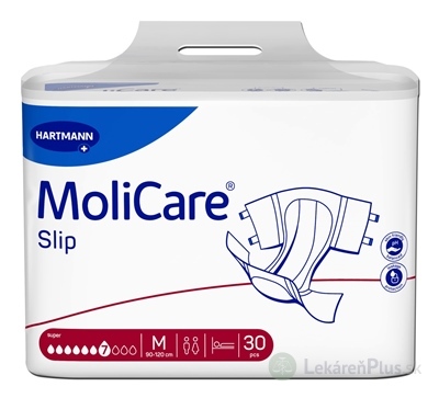 MoliCare Slip Super 7 kvapiek M inkontinenčné nohavičky, 90 - 120 cm, 2099 ml, 1x30 ks