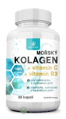 Allnature MORSKÝ KOLAGÉN cps s vitamínom C a B3 1x30 ks