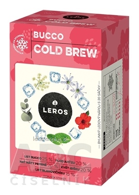 LEROS COLD BREW BUCCO bylinná zmes, nálevové vrecká (inov. 2024) 20x1,5 g (30 g)