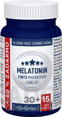 MELATONÍN FORTE MAGNESIUM CHELÁT - Clinical tbl 30+15 zdarma (45 ks)