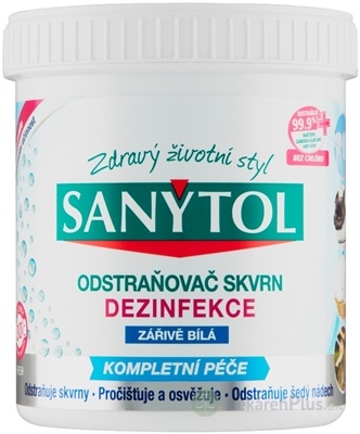 SANYTOL DEZINFEKCIA ODSTRAŇOVAČ ŠKVŔN žiarivo biela 1x450 g