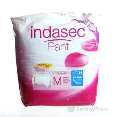 Indasec Pant Plus M plienkove nohavičky navliekacie, boky 80-110 cm, 1x12 ks