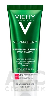 VICHY NORMADERM SERUM-IN-CLEANSER DAILY PEELING čistiace sérum a každodenný peeling, bez parfumácie 1x125 ml