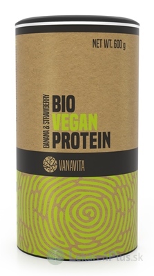 VanaVita BIO VEGAN PROTEIN banana & strawberry, proteínový nápoj, 1x600 g