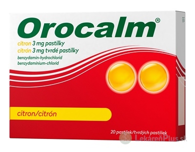 Orocalm citrón 3 mg pas ord (blis.PVC/PVDC/Al) 1x20 ks