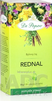 DR. POPOV ČAJ REDNAL nálevové vrecúška 20x1,5 g (30 g)