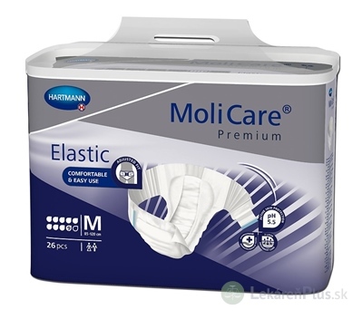 MoliCare Premium Elastic 9 kvapiek M plienkové nohavičky zalepovacie 1x26 ks