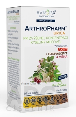 AVROPA ArthroPharm Urica bylinné kvapky 1x50 ml