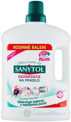 SANYTOL DEZINFEKCIA Na prádlo rodinné balenie, s vôňou biele kvety 1x1,5 l