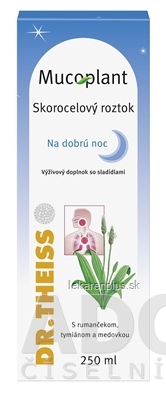 Mucoplant Skorocelový roztok Na dobrú noc 1x250 ml