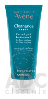 AVENE CLEANANCE Čistiaci gél (inov.2021) pri akné - bez mydla, mastná pleť 1x200 ml