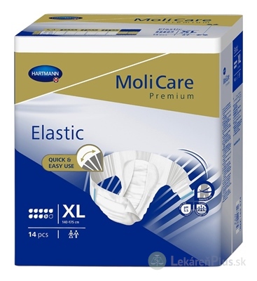 MoliCare Premium Elastic 9 kvapiek XL plienkové nohavičky zalepovacie 1x14 ks