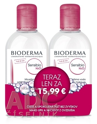 BIODERMA Sensibio H2O FESTIVAL micelárna pleťová voda na citlivú pleť 2x250 ml (akciová cena), 1x1 set