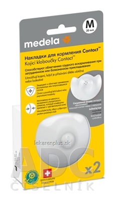 MEDELA Kontaktné dojčiace klobúčiky v krabičke veľkosť M (priemer 20 mm), (inov.2024) 1x2 ks