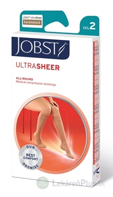 JOBST ULTRA SHEER kompresívne lýtkové pančuchy II.KT, s otvorenou špičkou, karamelové, veľ. VI., 1x1 pár