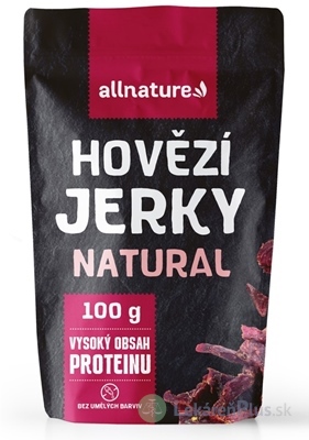 Allnature BEEF Natural Jerky hovädzie sušené mäso 1x100 g