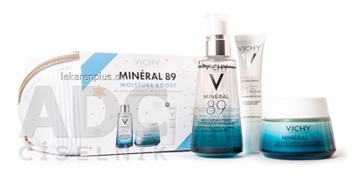 VICHY MINERAL 89 MOISTURE BOOST XMAS 2024 booster 50 ml + 72h hydratačný krém 50 ml + Capital Soleil UV-Age Daily SPF50+ 15 ml, 1x1 set