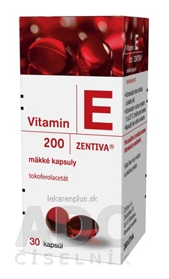 VITAMIN E 200-ZENTIVA cps mol 200 mg (fľ.skl.) 1x30 ks