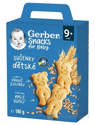 Gerber Snacks for Baby Detské SUŠIENKY (od ukonč. 9. mesiaca) 1x180 g