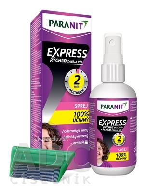 PARANIT EXPRESS SPREJ 95 ml + hrebeň, 1x1 set