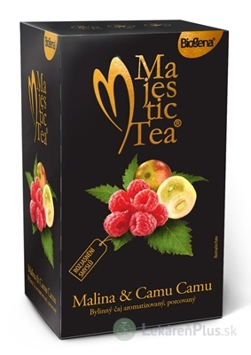 Biogena Majestic Tea Malina & Camu Camu bylinný čaj 20x2,5 g (50 g)