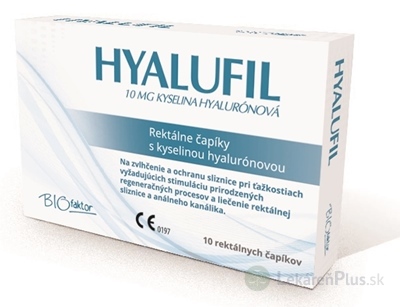 BIOfaktor HYALUFIL rektálne čapíky s obsahom kyseliny hyalurónovej 1x10 ks