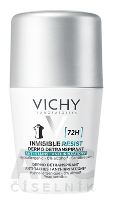 VICHY INVISIBLE RESIST DETRANSPIRANT 72H detranspirant proti zápachu, roll-on 1x50 ml