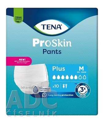 TENA Pants Plus M naťahovacie inkontinenčné nohavičky (inov.2024) 1x10 ks