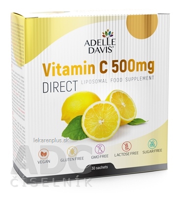 Adelle Davis Vitamin C 500 mg DIRECT prášok vo vrecúškach, lipozomálny 1x30 ks