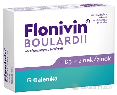 Flonivin BOULARDII cps (Saccharomyces boulardii + vitamín D3 + zinok) 1x30 ks