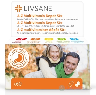 LIVSANE A-Z Multivitamín komplex 50+ tbl 1x60 ks