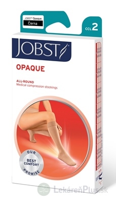 JOBST OPAQUE kompresívne lýtkové pančuchy II.KT, s otvorenou špičkou, čierne, veľ. V., 1x1 pár