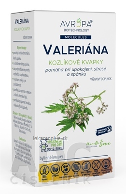 AVROPA VALERIÁNA, Kozlík bylinné kvapky 1x50 ml