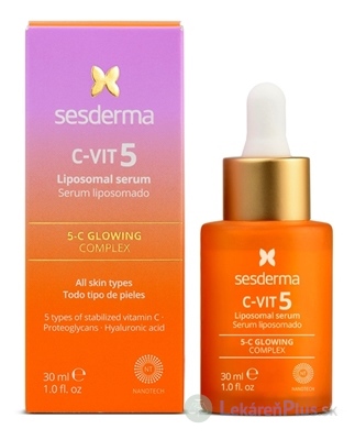 sesderma C-VIT 5 Lipozomálne sérum s vitamínom C a kyselinou hyalurónovou 1x30 ml