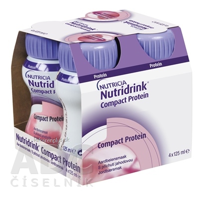 Nutridrink Compact Protein s jahodovou príchuťou 4x125 ml (500 ml)