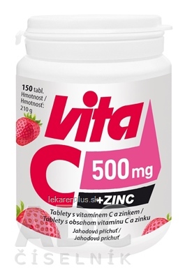 Vitabalans Vita C 500 mg + ZINC tbl s jahodovou príchuťou 1x150 ks