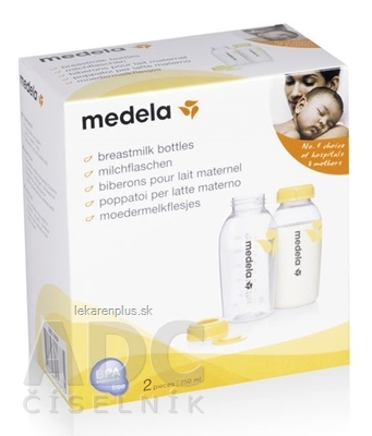 MEDELA Sada 2 fliaš (250 ml) na uskladnenie mlieka 1x2 ks