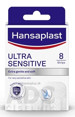 Hansaplast ULTRA SENSITIVE extra soft náplasť, 2 veľkosti 1x8 ks