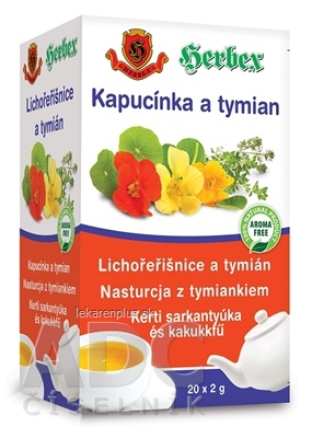 HERBEX Kapucínka a tymian záparové vrecúška 20x2 g (40 g)