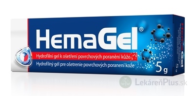 HemaGel gél na ošetrenie povrchových poranení 1x5 g